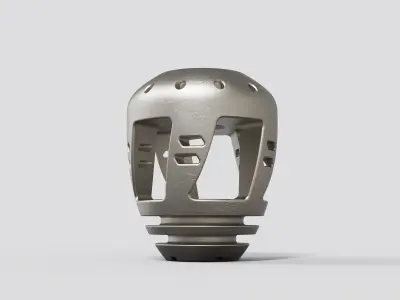 muzzle brake SGT front 3D model