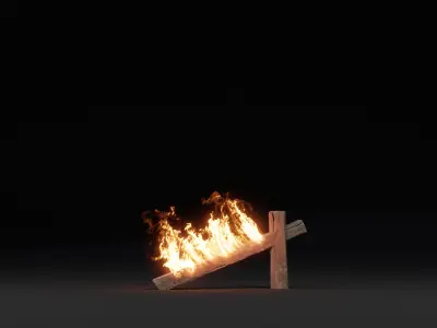 3D Fire flame 3D model