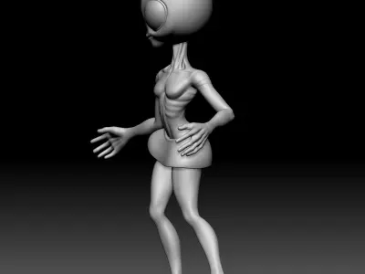 Alien Statue - 0260 3D print model