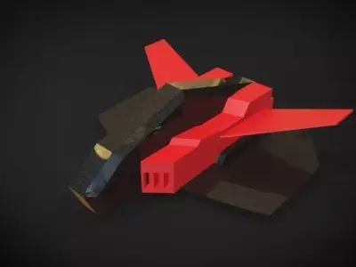 Spaceship VR11 Low-poly 3D model