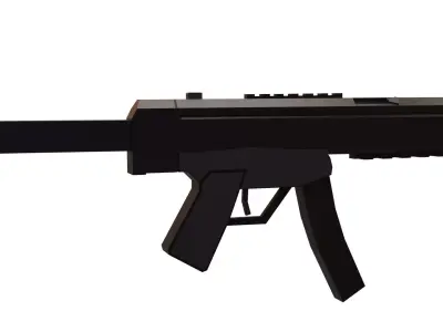Low-Poly Stylized Sub-Machine Gun Low-poly 3D model