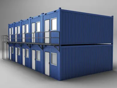 Container shipping House double floor 3D model