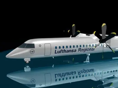 Lufthansa Regional DASH 8 - 400 3D model