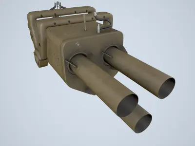 BGM-71C Launcher Low-poly 3D model