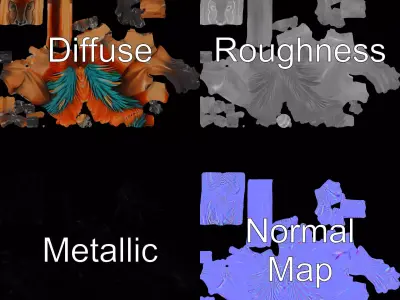 Vibrant Feathered Dinosaur model pack Low-poly 3D model