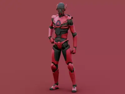 CYBORGTOPIA B-37  Rigged for Unreal Engine - Unity - MIXAMO 3D model