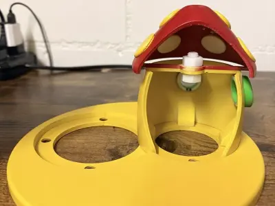 Embercap Cottage Classic - Modular Glowing Mushroom House STL 3D print model