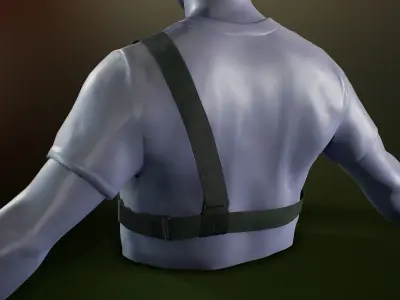 Chest Holster Low-poly 3D model