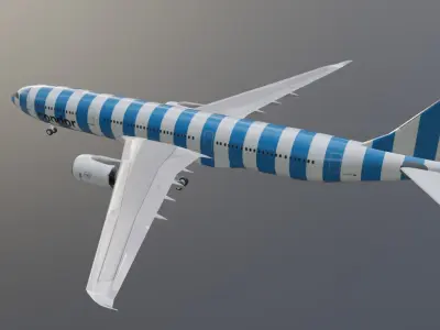 Condor Airbus a330-900neo model with cockpit  Low-poly 3D model