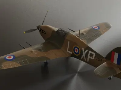Hawker hurricane MK2 3D model