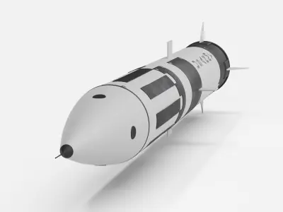 MGM-31 Pershing 1 Solid-Fueled Ballistic Missile 3D model