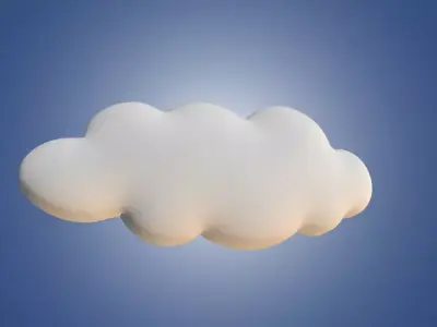 cartoon cloud Free low-poly 3D model