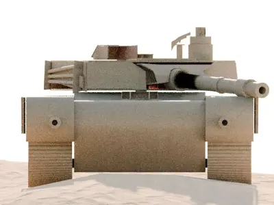 M1A2 Cardboard Model Free 3D model