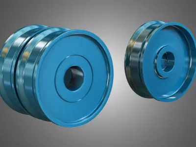 Special Heavy Duty Truck Tires and Wheels 3D model