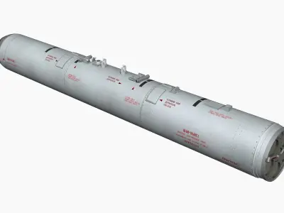 B13L Soviet Russian Aircraft 122MM Rocket Pod PBR Game Model Low-poly 3D model