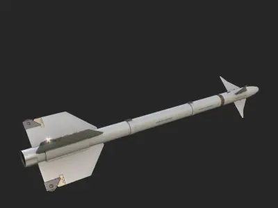 Chinese PL5 Infrared guided Air-to-Air missile PL-5 Low-poly 3D model