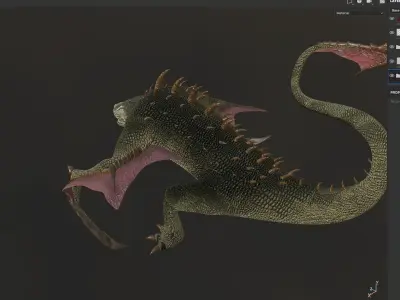 monster dragon Low-poly 3D model