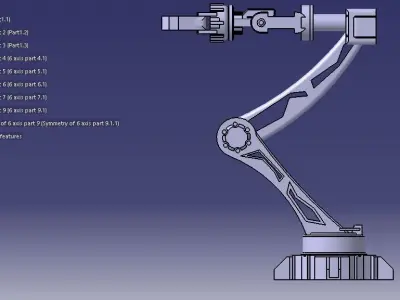 6 axis robot using catia 3D model