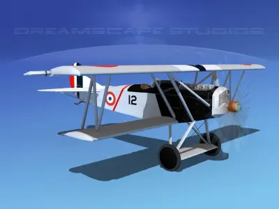 Fokker D-VII V15 France 3D model