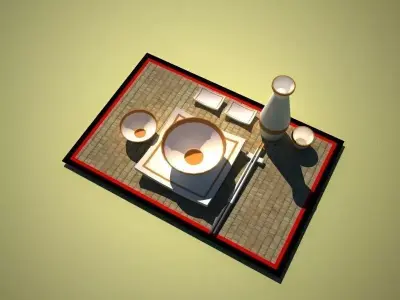 Chinese Dinning Set Free 3D model
