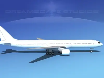 Boeing 777-300ER LP SS Low-poly 3D model