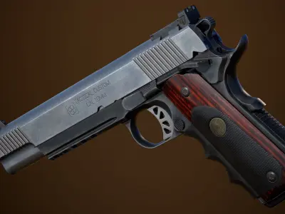 Custom 1911 - FPS Weapon Asset Low-poly 3D model