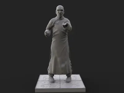 Ip Man Bruce Lee Master Sculpture 3D print model