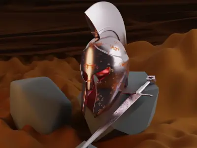 Spartan Helmet 3D model 3
