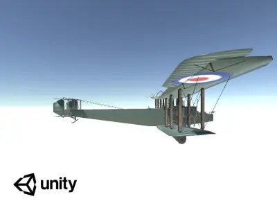 Airplane Handley  Low-poly 3D model