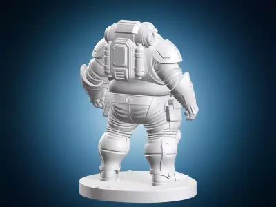 Volus Alien Soldier With Pistol Mass Effect Sci-Fi Miniature 3D print model