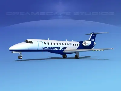 Embraer ERJ-135 Alabama Jet 3D model
