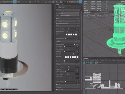 Photorealistic automotive lightbulb collection - item 023 3D model