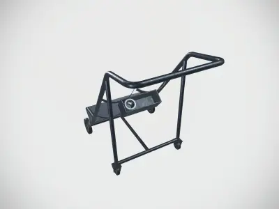 Gas Tank Stand Low-poly 3D model