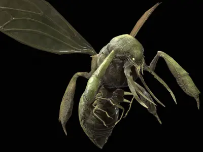 FlyingBugA3 Low-poly 3D model