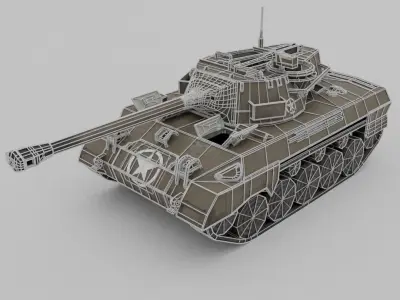 M18 HellCat Tank Destroyer Low-poly 3D model