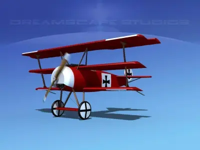 Fokker DR-1 Triplane Richthoven 3D model