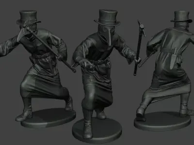 Hans Plague Doctor PDS007 3D print model