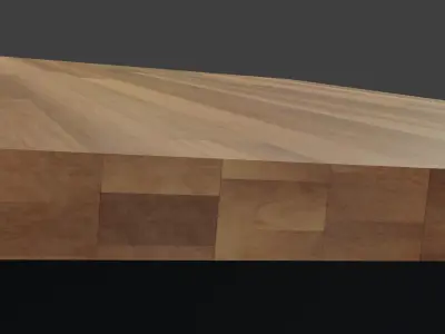 Woodentable 3d model wooden table on circle Free low-poly 3D model