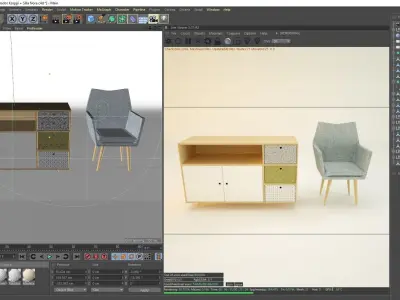 Sideboard Korppi - Nora Chair Free low-poly 3D model