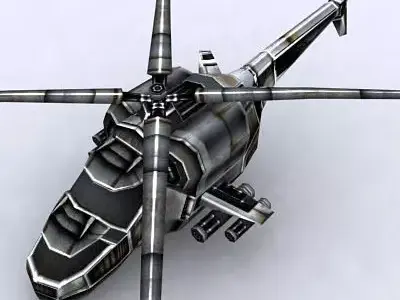 3DRT - Sci-Fi Forces - Helicopter 2  Low-poly 3D model
