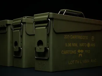 ammo can box Low-poly 3D model