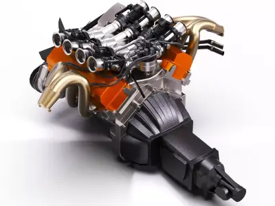 Chevrolet Camaro Z28 LS Custom V8 Low-poly 3D model