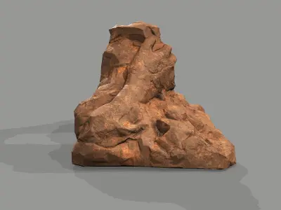 Cave Entrance Desert rock 04 Low-poly 3D model