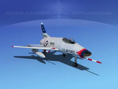 North American F-100D Super Sabre V11 USAF 3D model