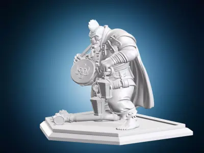 Guttershade Wardrummer Titan Forge Miniature 3D print model