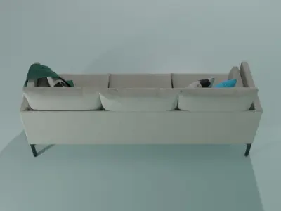 Hyper Realistic Couch Model Free 3D model