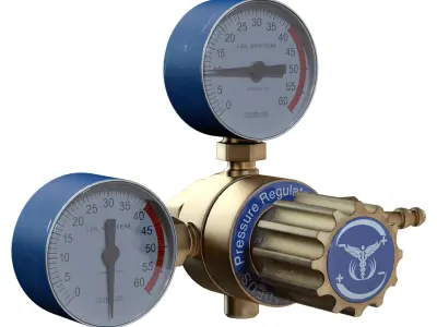 Oxygen Reducer BKO-50 Low-poly 3D model