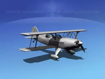 Acro Sport II Biplane VBM 3D model