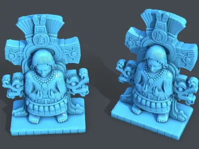 Statue Aztec Sea God HP 3D print model
