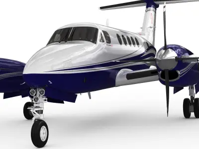 Beechcraft King Air 250 3D model